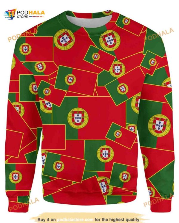 Portugal All Over Printed Funny Ugly Sweater