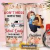 Postal Worker Personalized Dont Mess With Mail Lady Coffee Tumbler
