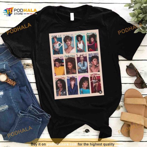 Powerhouses Singer Bad Girls Whitney Janet Jackson Poster Shirt
