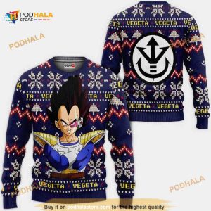Prince Vegeta Anime Dragon Ball Ugly Xmas Wool Sweater