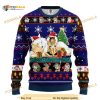 Princess Mononoke Blue All Over Printed Funny Ugly Sweater