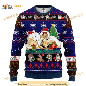 Princess Mononoke Blue All Over Printed Funny Ugly Sweater