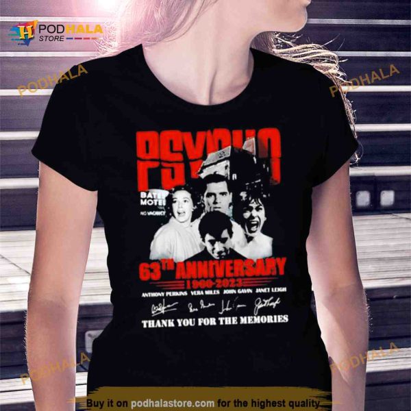 Psycho 63th Anniversary 1960 2023 Thank You For The Memories T Shirt
