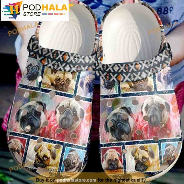 Pug Cute Photo Frames Dog 3D Funny Crocs