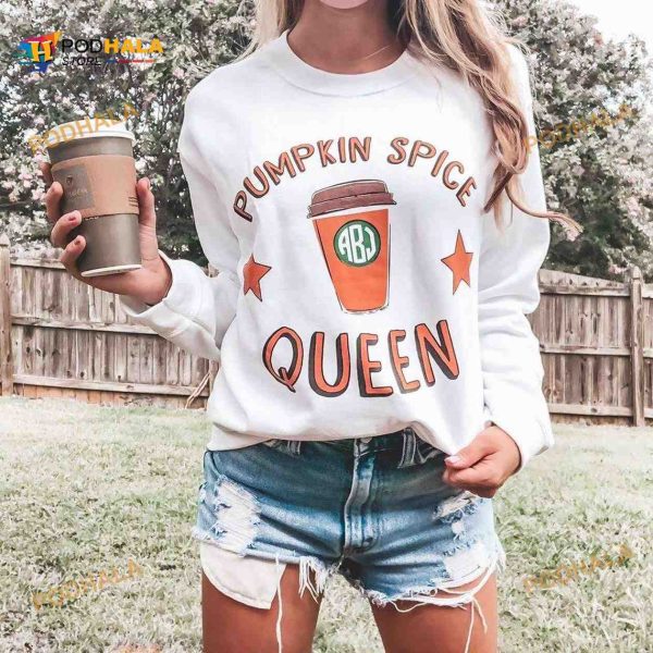 Pumpkin Spice Queen Halloween Pumpkin Drink, Pumpkin Queen Shirt