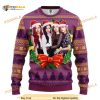 Purple Black Pink Music Band Merry Xmas Ugly Christmas Sweater