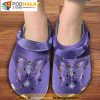 Purple Butterfly Pretty Light Weighting And Useful Design 3D Funny Crocs