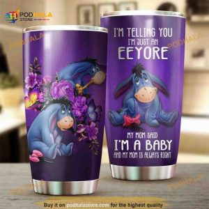 Purple Flower Donkey Winnie The Pooh Winter 20 Coffee Tumbler