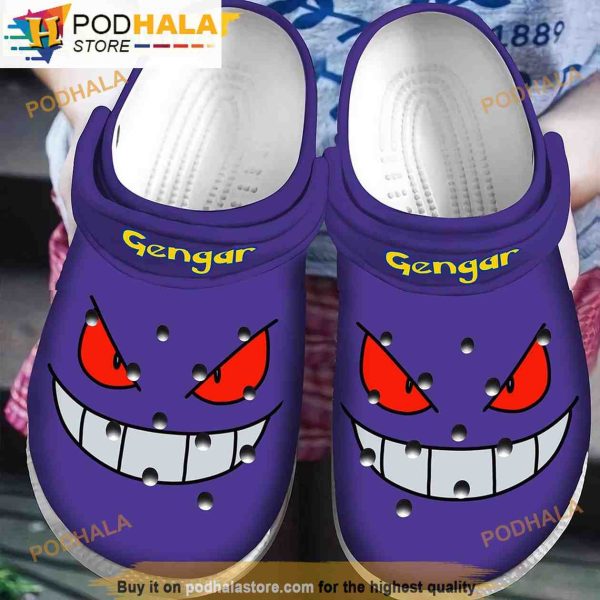 Purple Gengar Pokemon 3D Funny Crocs