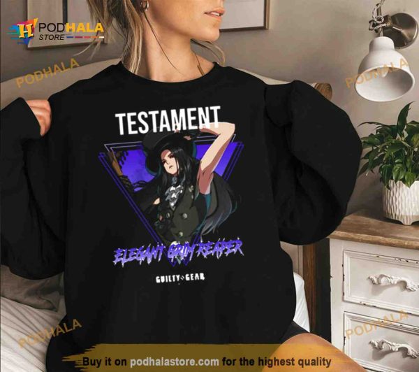 Purple Guilty Gear Strive Elegant Grim Reaper Testament Shirt