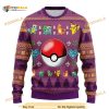 Purple Pokemon Anime Ball Ugly Xmas Wool Sweater