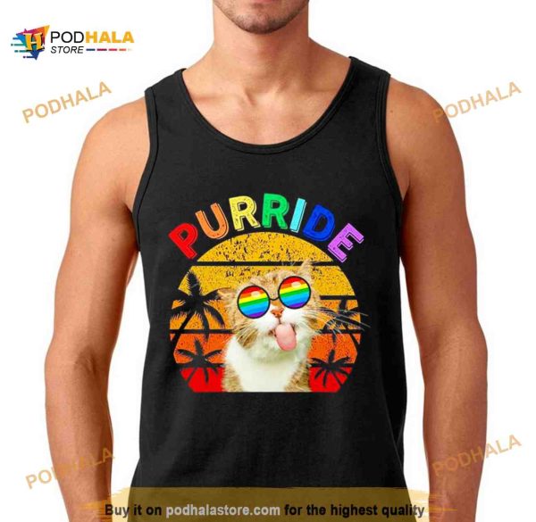 Purride Cat With Pride Sunglasses Shirt