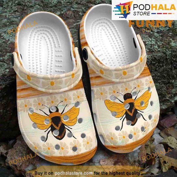 Queen Bee Floral 3D Funny Crocs