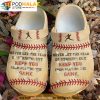 Quotes Baseball 3D Funny Crocs Clog Shoes
