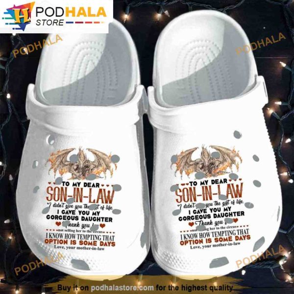 Quotes My Dear Son Dragon 3D Funny Crocs