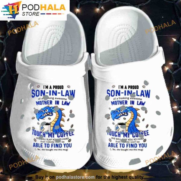 Quotes White Dragon 3D Funny Crocs