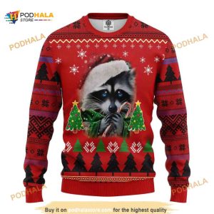 Raccoon Candy 3D Funny Ugly Christmas Sweater
