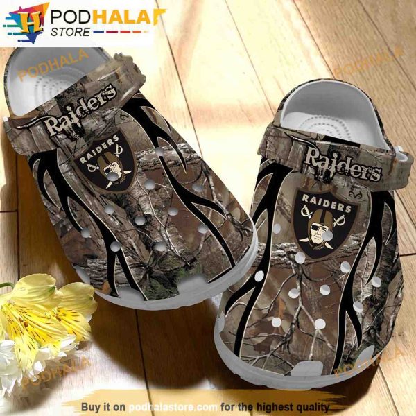 Raiders Deer Hunting Gifts 3D Funny Crocs Clog Shoes
