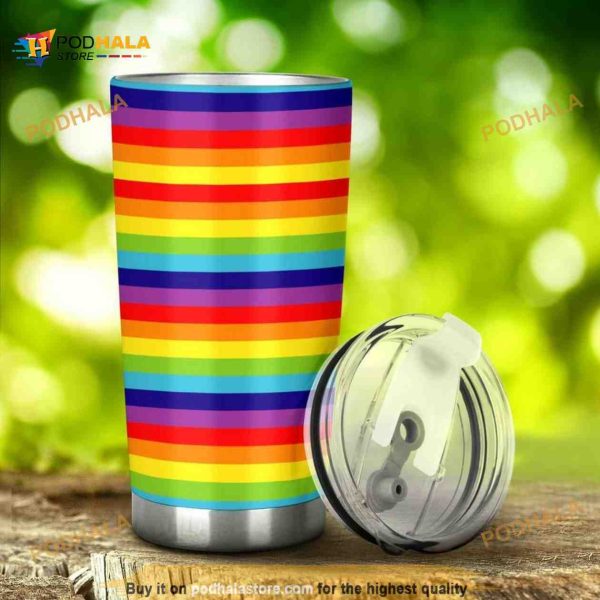Rainbow Gift Travel Coffee Tumbler All Over Print 3D