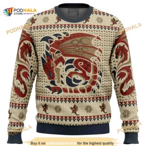 Rathalos Monster Hunter 3D Funny Ugly Christmas Sweater