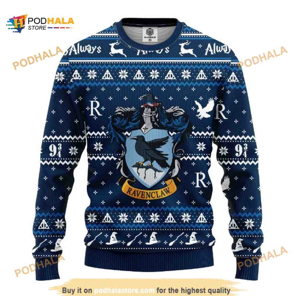 Ravenclaw House Harry Potter Ugly Xmas Wool Sweater