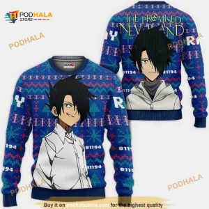 Ray Anime The Promised Neverland Xmas Ugly Christmas Sweater