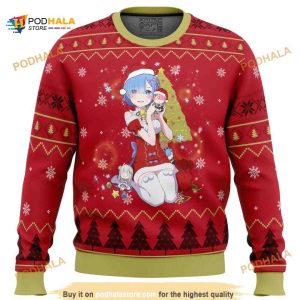 Re Zero Rem Christmas All Over Printed Funny Ugly Sweater