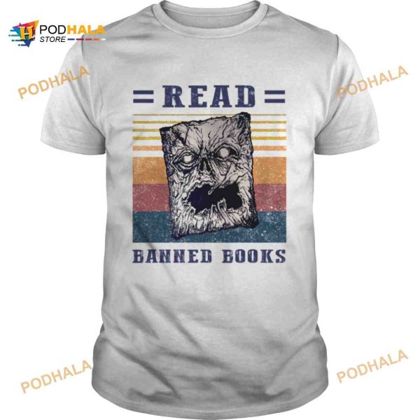 Read Banned Books Nerd Book Lovers Horror Book Reading Lover Halloween Shirt