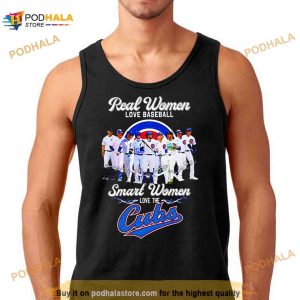 Real Women Love Baseball Smart Women Love The Cubs Team Shirt 2