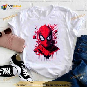 Red Art Spider Verse Spiderverse Movie Shirt 2