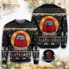Red Black Among Us Shhh Xmas Ugly Wool Sweater