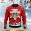 Red Christmas Patterns Sugar Skull Nurse 3D Funny Ugly Sweater