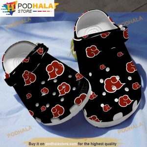Red Clouds Naruto 3D Funny Crocs