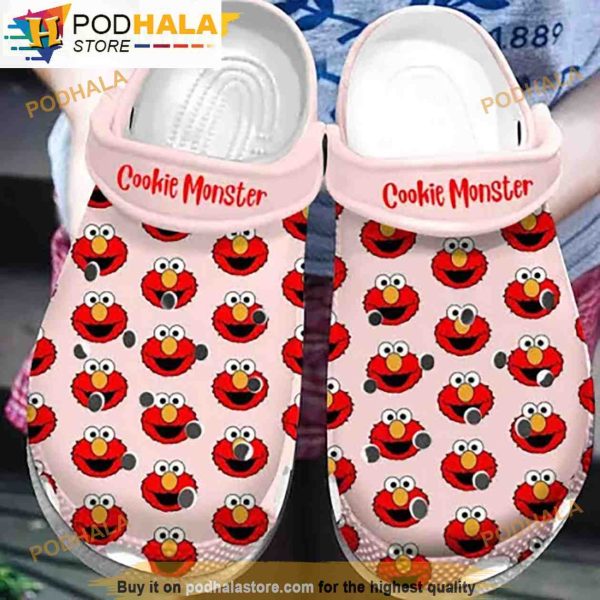 Red Cookie Monster Muppet 3D Funny Crocs