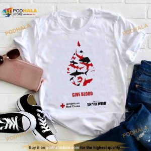 Red Cross Shark Week Shirt 2