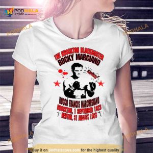 Red Font Rocky Marciano Graphic Shirt