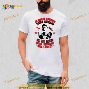 Red Font Rocky Marciano Graphic Shirt 2