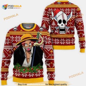 Red Hair Shanks One Piece Anime Xmas Ugly Christmas Sweater