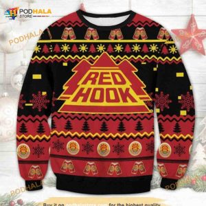 Red Hook Beer Ugly Xmas Wool Sweater, Funny Christmas Gift