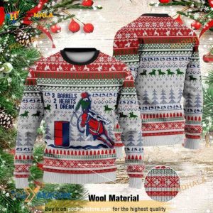 Red Horse Barrel Racing 3D Funny Ugly Christmas Sweater