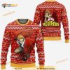Red My Hero Academia Anime Keigo Takami Hawk Christmas Wool Ugly Sweater