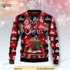 Red Truck Carry Pine Tree Let It Snow 3D Funny Ugly Christmas Sweater