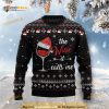 Red Wine It Calls Me G All Over Printed Funny Ugly Sweater