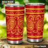 Red and Gold Bandana Stainless Steel Cup Coffee Tumbler