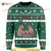 Reindeer And Santa All Over Printed Funny Ugly Christmas Sweater