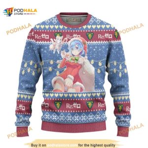 Rem x Puck Anime 3D Funny Ugly Christmas Sweater, Xmas Gifts