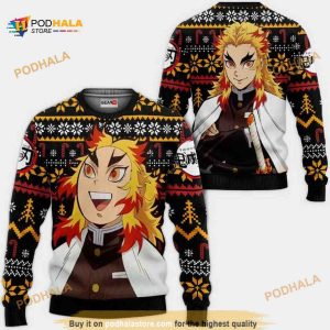 Rengoku Anime Kimetsu Xmas Ugly Christmas Sweater