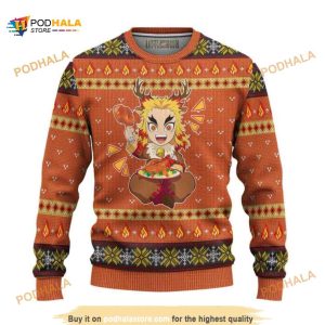 Rengoku Demon Slayer Anime 3D Funny Ugly Christmas Sweater