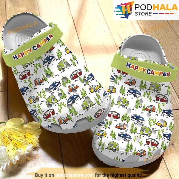 Retro Camp 3D Funny Crocs, Best Gifts For Camping