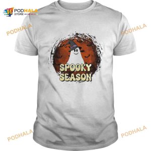 Retro Spooky Season Ghost Spooky Season Witch Retro Fall Halloween Shirt